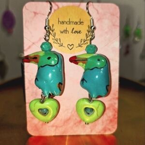 🦜 Parrot Earrings 😍
